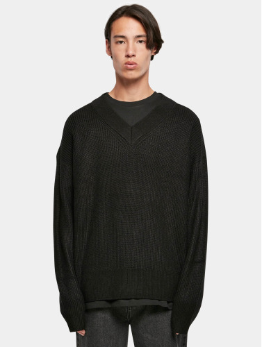 Urban Classics Sweater/trui -XXL- V-Neck Zwart