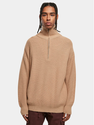 Urban Classics / trui Oversized Knitted Troyer in beige