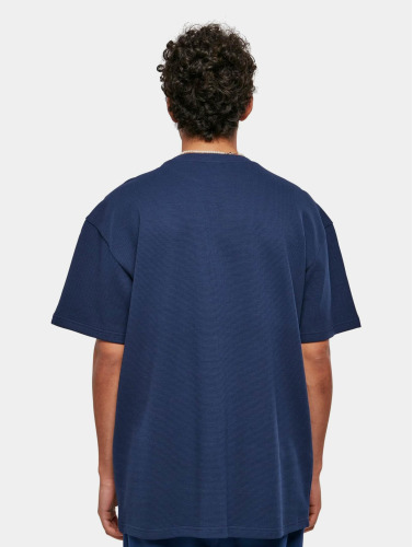 Urban Classics Shirt -5XL- Oversized Waffle Donkerblauw