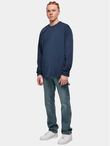 Urban Classics Longsleeve shirt -5XL- Ultra Heavy Oversized Donkerblauw