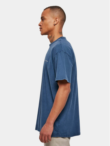Urban Classics Heren Tshirt -5XL- Oversized Small Embroidery Blauw