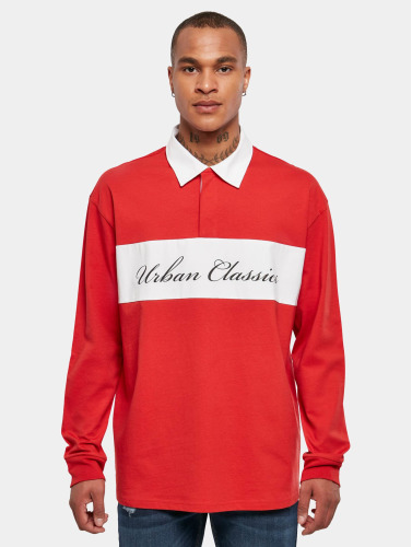 Urban Classics Sweater/trui -M- Oversized Rugby Rood