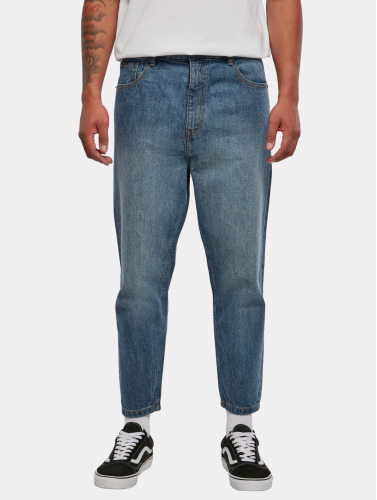 Urban Classics / Straight fit jeans Cropped Tapered in blauw