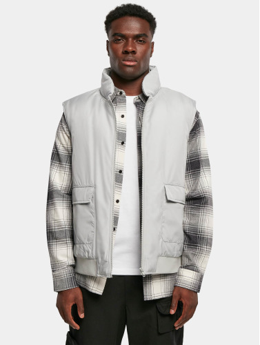 Urban Classics Mouwloos jacket -4XL- Clean Puffer Grijs