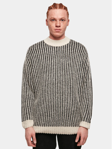 Urban Classics Sweater/trui -S- Oversized Two Tone Gebroken wit/Zwart