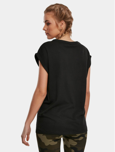 Urban Classics / t-shirt Ladies Extended Shoulder 2-Pack in zwart