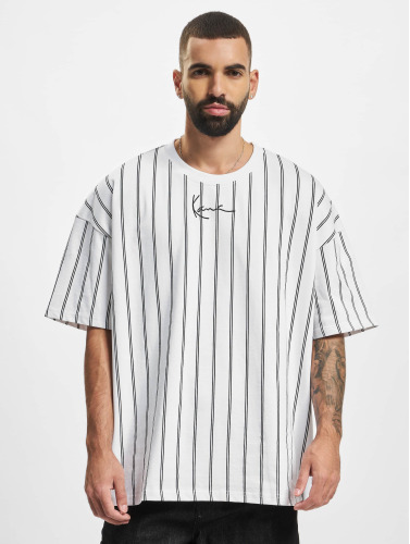 Karl Kani / t-shirt Small Signature Heavy Jersey Pinstripe in wit