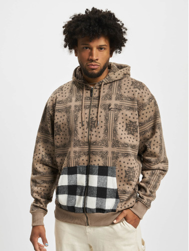 Karl Kani / Sweatvest Chest Signature Patchwork Paisley in bruin