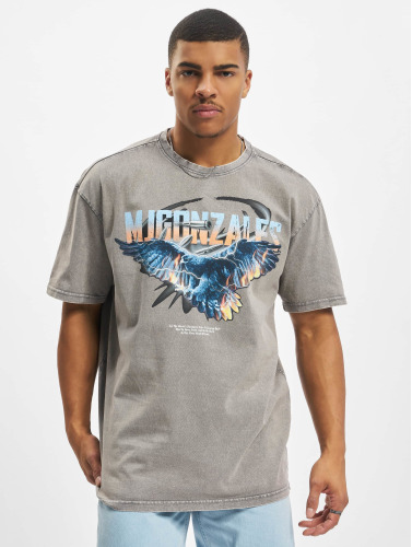 MJ Gonzales / t-shirt Eagle V.2 Acid Washed Heavy Oversize in grijs