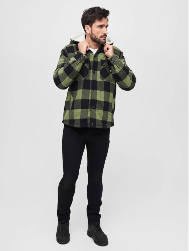 Urban Classics Jacket -5XL- Lumberjacket Zwart/Groen