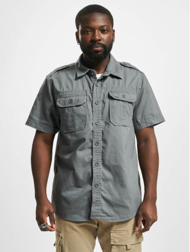 Brandit / overhemd Vintage Short in grijs