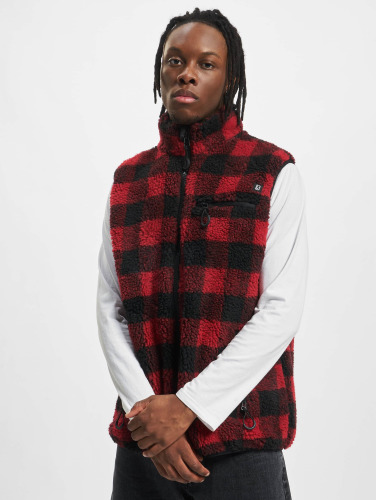 Brandit Mouwloos jacket -5XL- Teddyfleece Vest Rood/Zwart