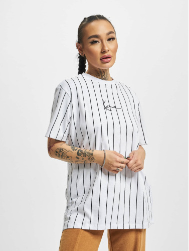 Karl Kani / t-shirt Small Signature Oversize Essential Pinstripe in wit