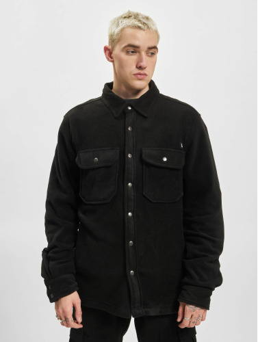 Brandit / overhemd Jeff Fleece Long Sleeve in zwart