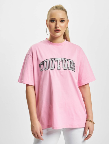 The Couture Club / t-shirt Embroidered Overlayed Oversize in pink