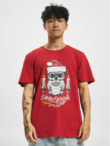 Jack & Jones / t-shirt Claus Crew Neck Xmas in rood