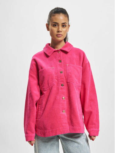 Only / overhemd Bitten Cord Round Shacket in pink