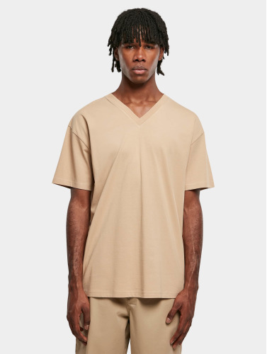 Urban Classics Heren Tshirt -XL- Organic Oversized V-Neck Beige