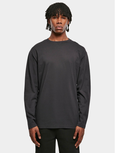 Urban Classics Longsleeve shirt -3XL- Heavy Oversized Garment Dye Zwart
