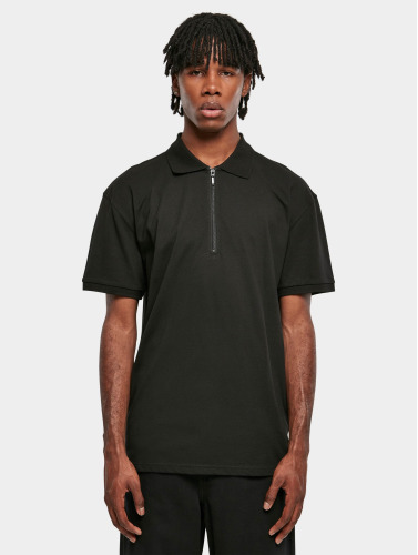 Urban Classics / poloshirt Oversized Zip in zwart