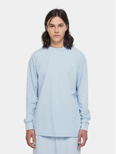 Urban Classics Longsleeve shirt -3XL- Heavy Boxy Acid Wash Blauw