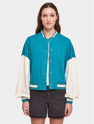 Urban Classics College jacket -3XL- Oversized 2 tone Blauw