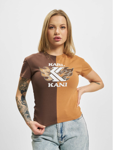 Karl Kani / t-shirt Retro Block Crop in bruin