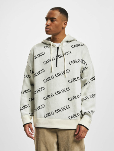 Carlo Colucci / Hoody Allover Logo in wit