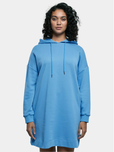 Urban Classics Korte jurk -XS- Organic Oversized Terry Hoody Blauw