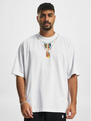 Marcelo Burlon / t-shirt Feathers Necklace Over in wit