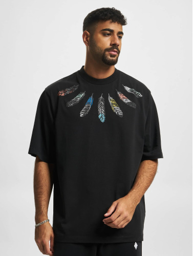 Marcelo Burlon / t-shirt Collar Feathers Over in zwart