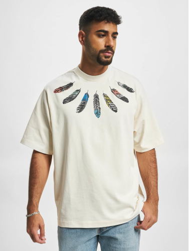 Marcelo Burlon / t-shirt Collar Feathers Over in wit