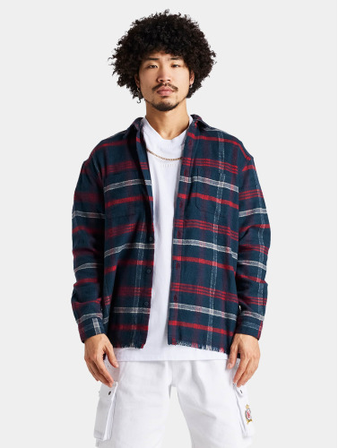 Sik Silk / overhemd Towelling Logo Check in blauw