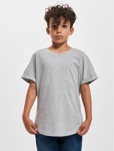 Urban Classics Kinder Tshirt -Kids 146/152- Boys Long Shaped Turnup Grijs