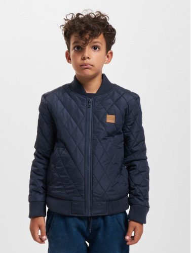 Urban Classics Kinder Jacket -Kids 110/116- Boys Diamond Quilt Nylon Donkerblauw