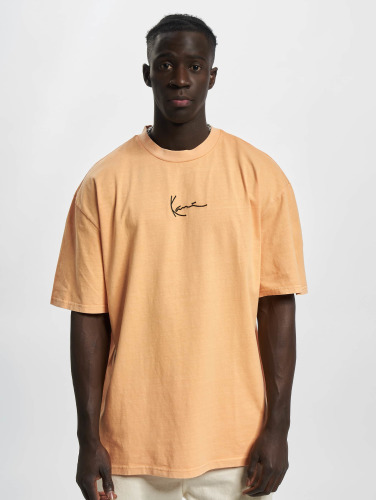 Karl Kani / t-shirt Small Signature Washed in oranje