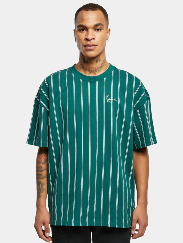 Karl Kani / t-shirt Chest Signature Boxy Heavy Jersey Pinstripe in groen