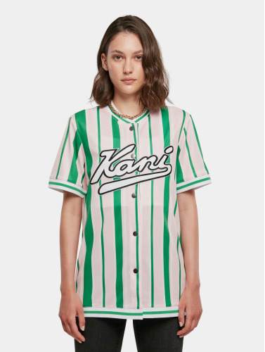 Karl Kani / overhemd Varsity Stripe Baseball in rose