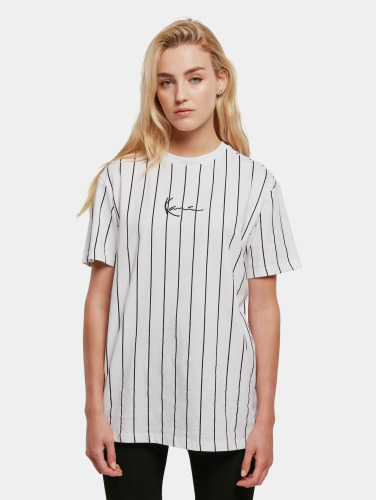 Karl Kani / t-shirt Small Signature Essential Pinstripe Os in wit