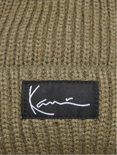 Karl Kani / Beanie Signature Fisherman in olijfgroen