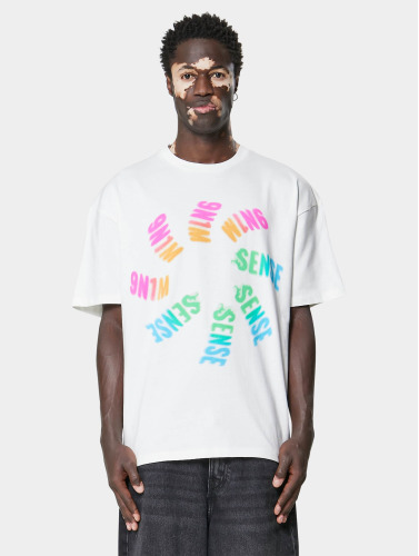 9N1M SENSE / t-shirt Rainbow Logo in wit