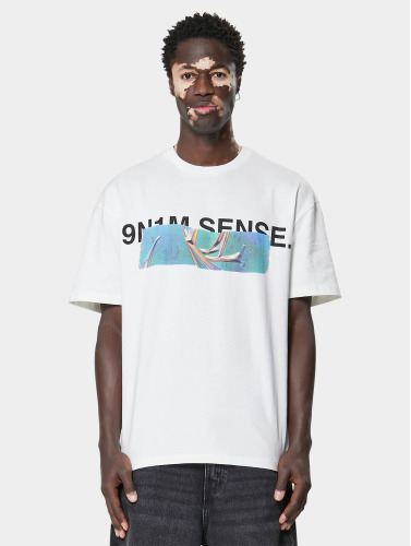 9N1M SENSE / t-shirt Chrome Logo in wit
