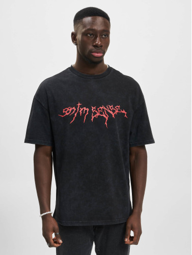 9N1M SENSE / t-shirt Goth Washed in zwart
