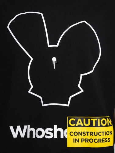 Who Shot Ya? / t-shirt Caution Oversize in zwart