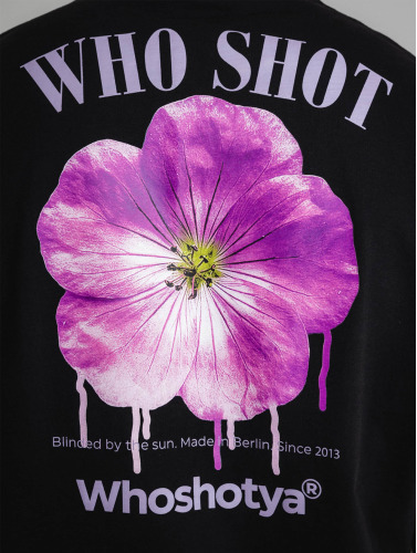 Who Shot Ya? / t-shirt Flower Oversize in zwart