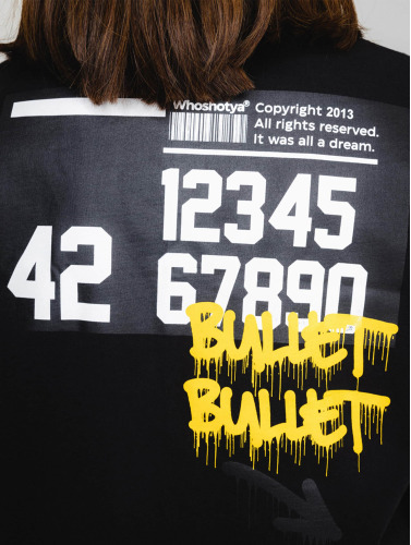 Who Shot Ya? / t-shirt Bulletbullet Oversize in zwart