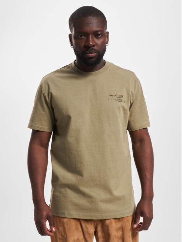 Only & Sons / t-shirt Finn Wellbeing Print in khaki