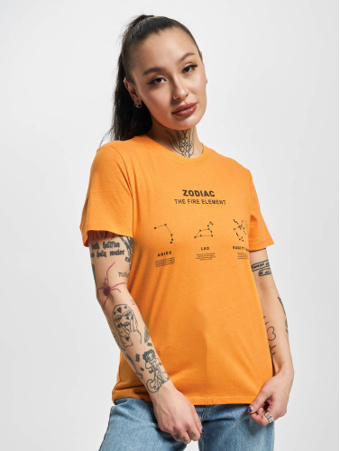 Only / t-shirt Zodiac Box in oranje