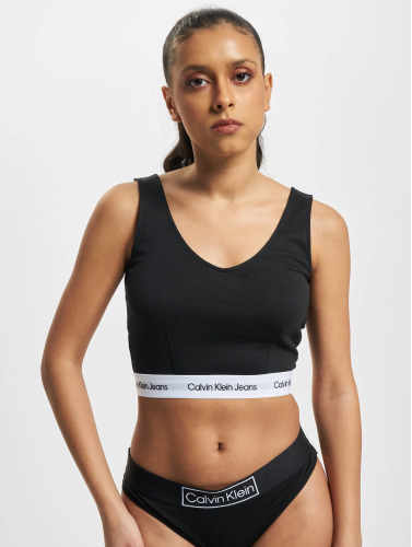 Calvin Klein / top Contrast Tape Milano in zwart