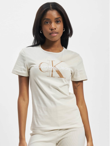 Calvin Klein / t-shirt Glossy Monogram Slim in beige